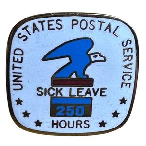 Vintage USPS Sick Leave 250 Hours Lapel Pin – United States Postal Service